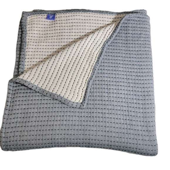 Pine Cone Hill Other - Pine Cone Hill $428 Pick Stitch Navy Queen/Full Cotton Quilt Coverlet Reversible